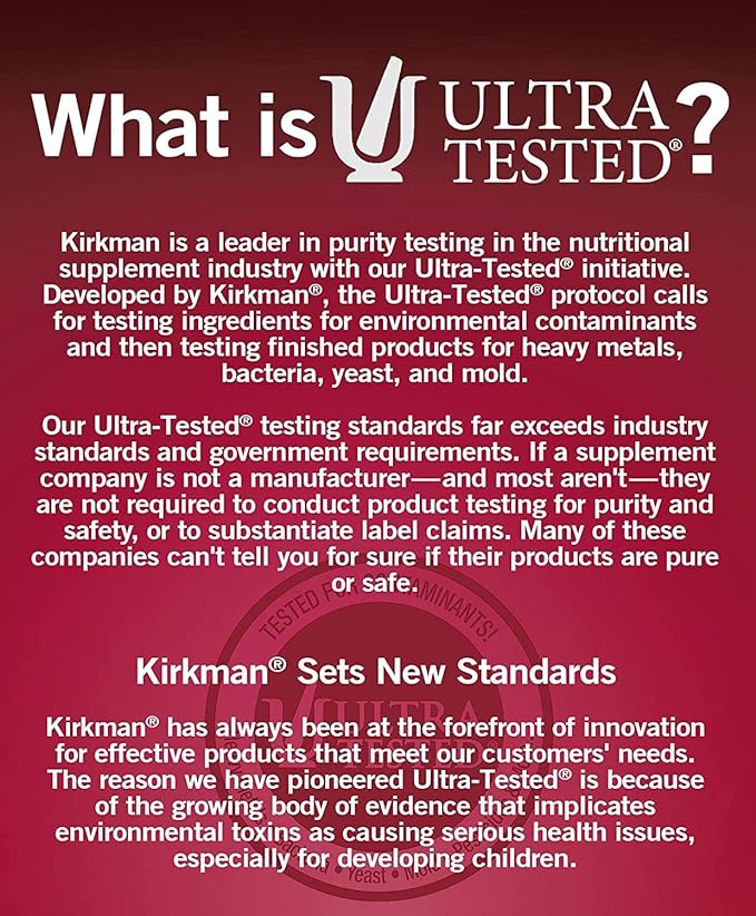 Kirkman - Yeast Aid Advanced Formula - 200 Capsules - Supports Yeast Control - Immune System Support - Hypoallergenic