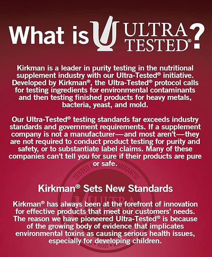 Kirkman - Yeast Aid Advanced Formula - 200 Capsules - Supports Yeast Control - Immune System Support - Hypoallergenic