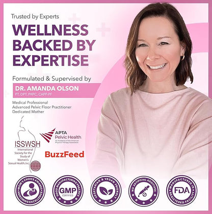Intimate Rose Myo-Inositol & D-Chiro Inositol Blend - 40:1 Blend Ratio - Women's Daily Wellness Support - Vitamin D & Ashwagandha, 3 Bottles