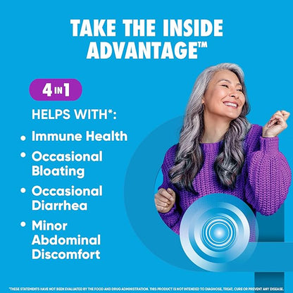 Daily Probiotic Capsule - Digestive Advantage 30 Capsules, Survives 100x Better, Lessens Bloating, Calcium, Promotes Digestive Health and Gut Flora, multi