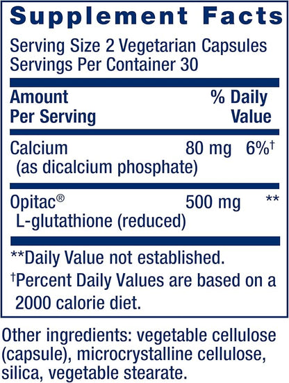 Life Extension Glutathione 500 mg – Glutathione Capsules, Antioxidant Supplement, Oxidative Stress, Active Reduced Form – Gluten-Free, Non-GMO, Vegetarian – 60 Capsules