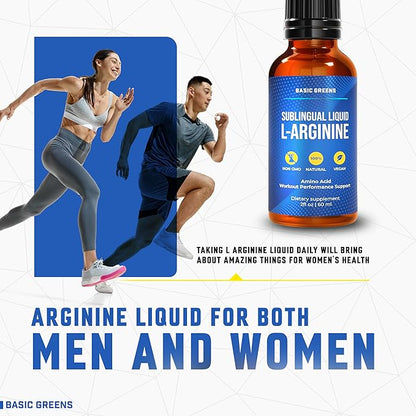 L Arginine Liquid - L-Arginine Supplement for Men and Women with Nitric Oxide Precursor, L Arginine Supplement