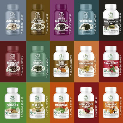 Organic Side | Maca Capsules | USDA Certified Organic, Non-GMO, Vegan | 60 Capsules for Energy | Hormone Balance, and Vitality | Natural Supplement