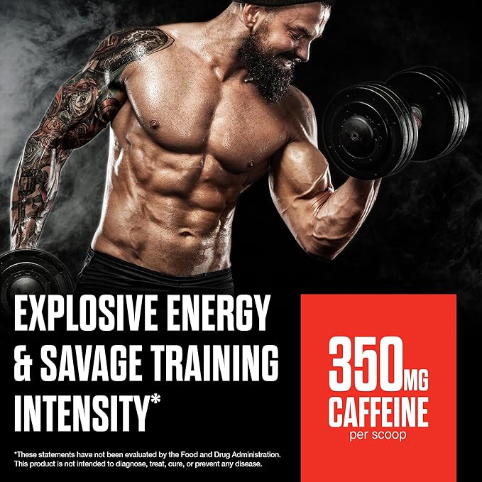 JNX SPORTS The Shadow! 350mg of Caffeine Hard Core Preworkout - Green Apple 30 Servings | Electric Energy, Mental Focus & Superhuman Strength for Men & Women