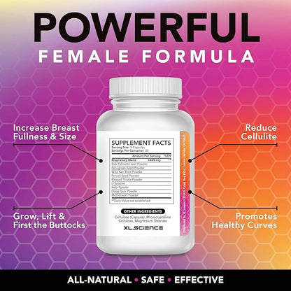 Quick Curve – Female Curve Enhancing Supplement for Fuller HIPS, Thighs, and Bust – Hormonal Balance, Skin Elasticity, and Body Sculpting Support – Natural Formula for Confidence and Results