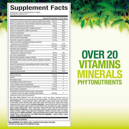 Natural Factors Whole Earth & Sea, Women's Prenatal Multivitamin and Mineral, Whole Food Supplement, Vegan, 60 Tablets