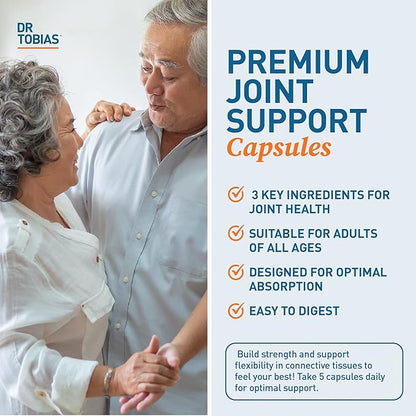 Dr. Tobias Joint Support Supplement with Glucosamine Chondroitin MSM, Supports Connective Tissue, Function & Flexibility, Extra Strength Joint Supplements for Men & Women, 240 Capsules