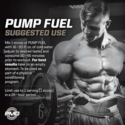 PMD Sports Ultra Pump Fuel Insanity - Pre Workout Drink Mix for Energy, Strength, Endurance, Recovery - Complex Carbohydrates and Amino Energy - Electric Pink Lemonade (30 Servings)
