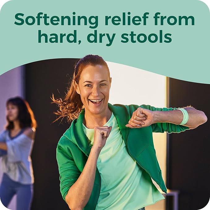 Dulcolax Stool Softener Laxative Liquid Gel Capsules, Gentle Constipation Relief for Hard, Dry Stools, Docusate Sodium 100 mg, 100 Count