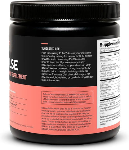 LEGION Pulse Pre Workout - All Natural Nitric Oxide Preworkout Drink to Boost Energy, Creatine Free, Naturally Sweetened, Beta Alanine, Citrulline, Alpha GPC (Peach)