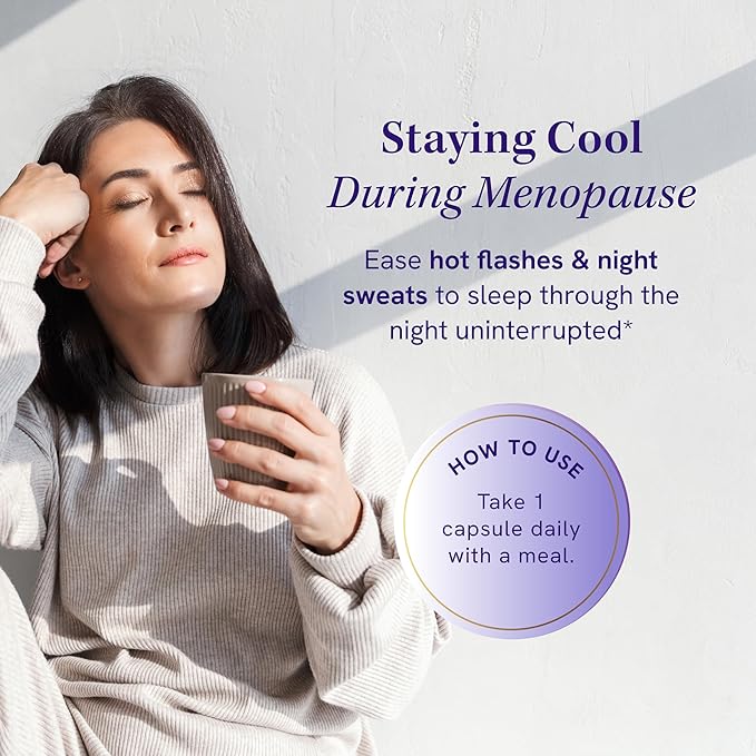 Menopause Supplements for Women Hot Flashes & Night Sweats | Hormone Balance, Menopause Relief for Women & Perimenopause Support | with Black Cohosh, DIM & Red Clover | 60 Ct (2 Month Supply)