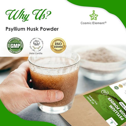 100% Pure Psyllium Husk Powder Organic – Finely Ground Fiber Supplement for Regularity & Keto | Psyllium Husk Powder for Baking and Gluten-Free Bread – 16 oz