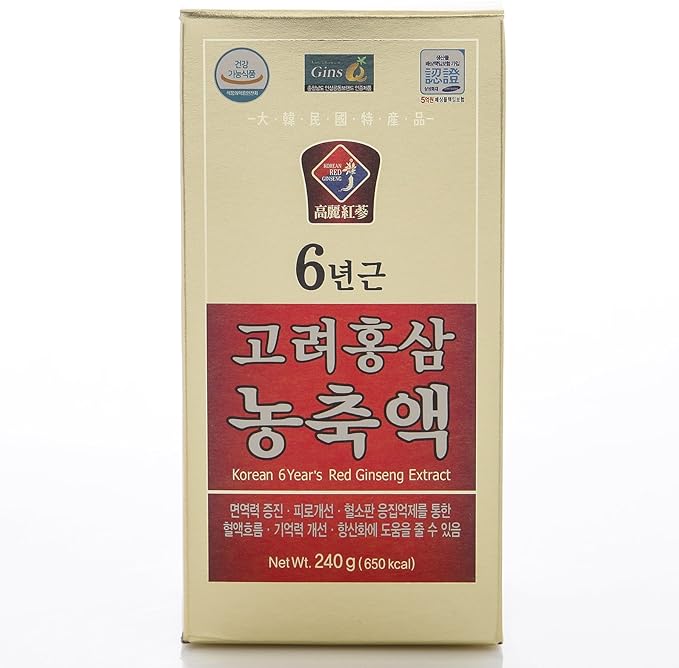 240g(8.5oz), 100% Pure Korean 6years Root Red Ginseng Extract, Saponin, Panax