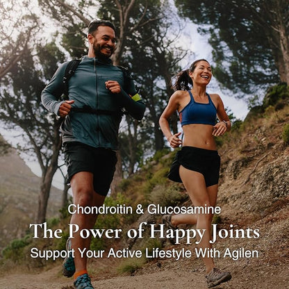 Agilen | Joint Support Supplement w/Glucosamine & Chondroitin (as CS-bBioactive®) | Hyaluronic Acid (as Mobilee®) | 3rd Party Tested | 90 Capsules
