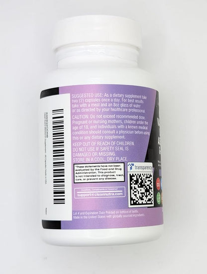 Clean Nutraceuticals Melatonin 10mg Valerian Root L Theanine 200mg Ashwagandha - Sleep Support for Women & Men with Magnesium Complex, Lemon Balm, Chamomile, & Passion Flower - 60 Caps