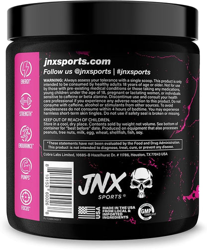 JNX SPORTS The Curse! Pre Workout Powder for Men & Women, Caffeine, Beta-Alanine, Creatine, L-Citrulline, 50 Servings, Strawberry Kiwi Flavor – Boost Energy, Strength & Focus