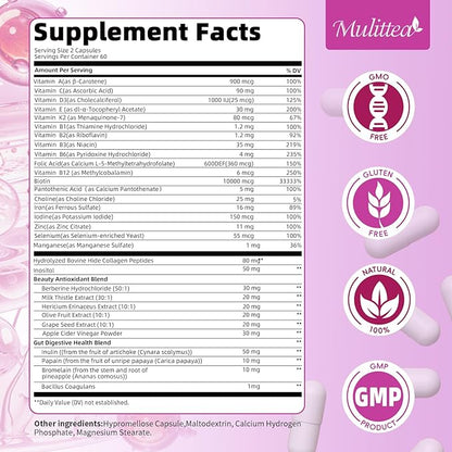 Multivitamin for Women-Methylated Multivitamin for High Absorption-With 30+ Nutrients-Hair, Skin and Nails Vitamins for Women-With Vitamins A,C,E, Biotin-Bloom Energy and Help Focus-120 Count