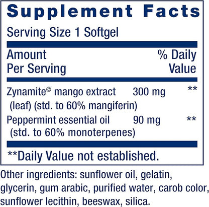 Life Extension Brain Fog Relief, Mango Leaf Extract, standardized Peppermint Oil, nootropic Brain Supplement for Clarity and Focus, Fast-Acting, Caffeine-Free, Gluten Free, Non-GMO, 30 softgels
