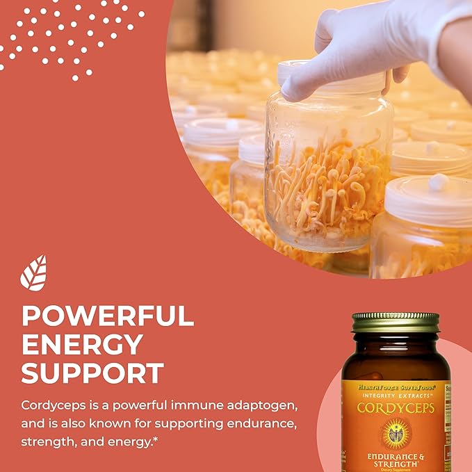 HealthForce SuperFoods Integrity Extracts Cordyceps – Capsules - 90 Vegan Capsules