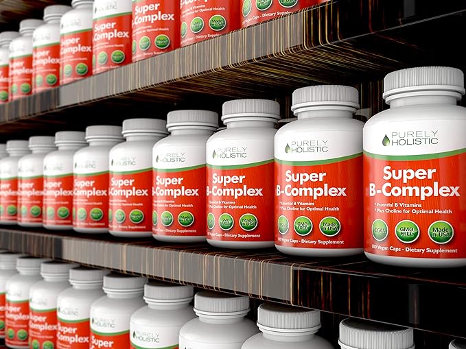 Vitamin B Complex - 8 Super B Complex Vitamins with Choline & Inositol, Vitamins B1, B2, B3, B5, B6, B8, B9 & B12 - B100 Complex - 180 Vegan Capsules - 6 Month Supply - Made in The USA