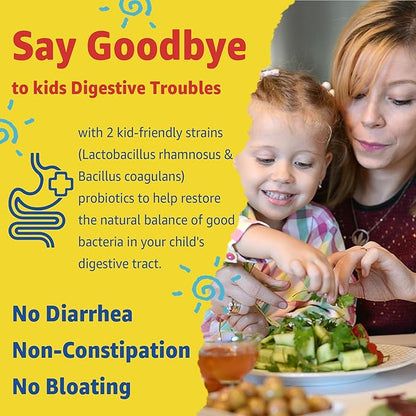 Sugar Free Kids Multivitamin Gummies (Made in USA) with Iron, Probiotics, Vegan Omega 3 (EPA/DHA), Kids Daily Vitamins A, C, D, B Complex, for Healthy Growth, Boost Immunity, Orange Flavor, 120 Count