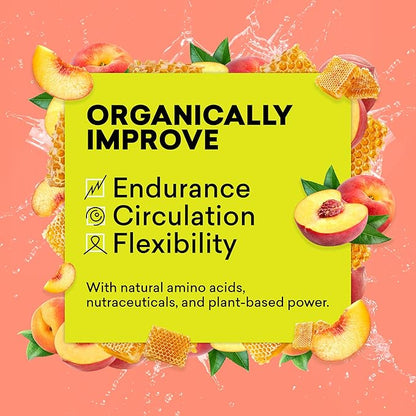 EBOOST POW Natural Pre Workout Powder - 20 Servings, Peach Nectar - Preworkout Energy Booster Gym Supplement Drink Mix for Men and Women - Performance, Joint Mobility Support - Gluten-Free