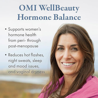 WELLBEAUTY OMI Hormone Balance for Women, Menopause Supplement, Hot Flash, Stress and Sleep Support, Balance Complex, Clinically Studied Fenugreek 500 mg - 30-Day Supply