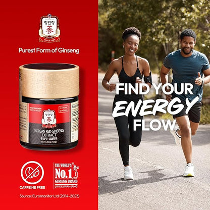 Renewed Korean Red Ginseng Extract Paste (Hong SAM JUNG) - Panax Ginseng Adaptogen Supplements - Energy Boost & Immune Support, Caffeine Free & Gluten Free (120g, 4.23 oz)