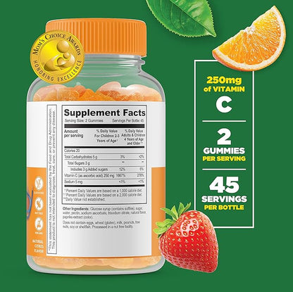 Lifeable Zinc Kids + Vitamin C Kids, Gummies Bundle - Great Tasting, Vitamin Supplement, Gluten Free, GMO Free, Chewable Gummy