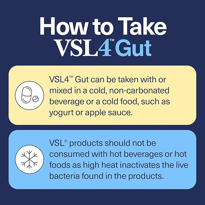 VSL4™ Gut Daily Probiotics for Gut Health - 30B CFUs, Multi-Strain Digestive Support for Women & Men, Promotes Gut Balance & Regularity, Potent, Shelf-Stable Probiotic Supplement, 30 Capsules