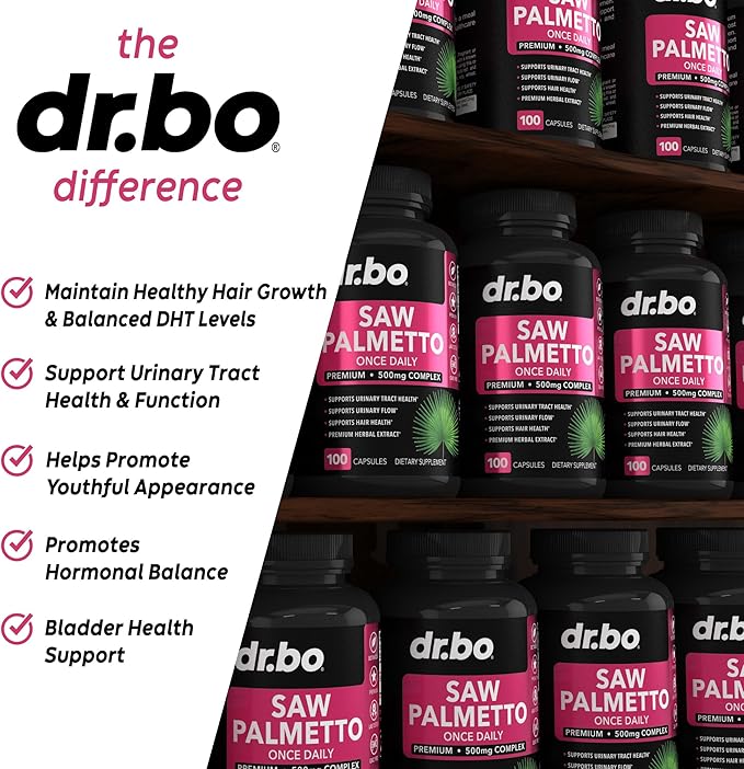 Saw Palmetto for Women Hair Loss - DHT Blocker for Women Natural Growth Plus Bladder Control Supplements Complex - Pure Saw Palmetto Hair Loss Supplement Capsules Support Extract & Urination Pills Aid