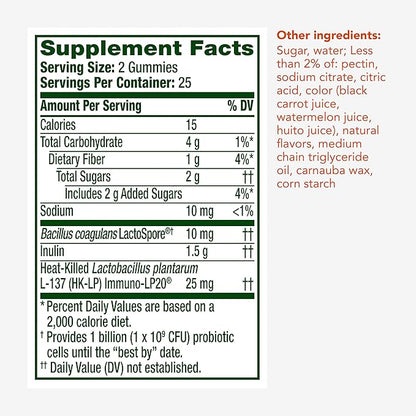 Align Probiotic, 3-in-1 Biotic Gummies, Prebiotic + Probiotic + Postbiotic, #1 Doctor Recommended Probiotic Brand‡, Helps Relieve Occasional Bloating*, BlackBerry Flavor, 50 Gummies