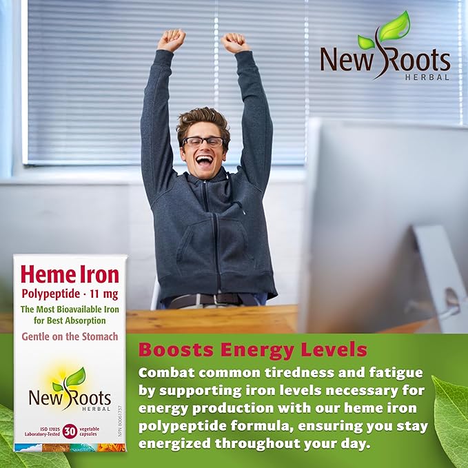 Heme Iron - New Roots Herbal - 30 Capsules