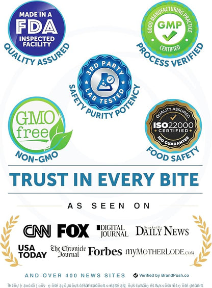 Lunakai USA Made Prebiotic + Probiotic Gummies for Women and Men - High Potency 5 Billion CFUs with Fibers - Non-GMO Gut Health Support 60ct