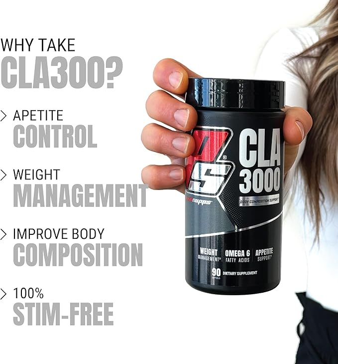 PROSUPPS CLA 3000 Lean Body Composition Support - Stim-Free Conjugated Linoleic Acid Workout Supplement for Weight Management & Appetite Support with Omega 6 Fatty Acid - Gym & Fitness - 90 Softgels