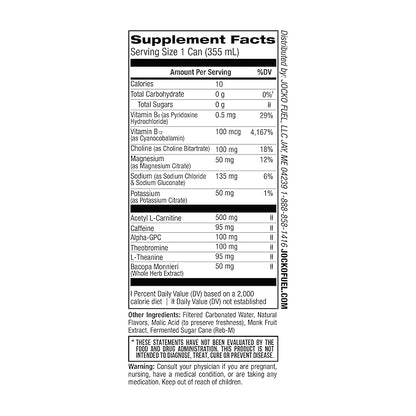 Jocko GO Energy Drink - KETO, Vitamin B12, Vitamin B6, Electrolytes, L Theanine, Magnesium- Energy Boost, Sugar Free Nootropic Monk Fruit Blend - 12 Pack (Mango Passionfruit)