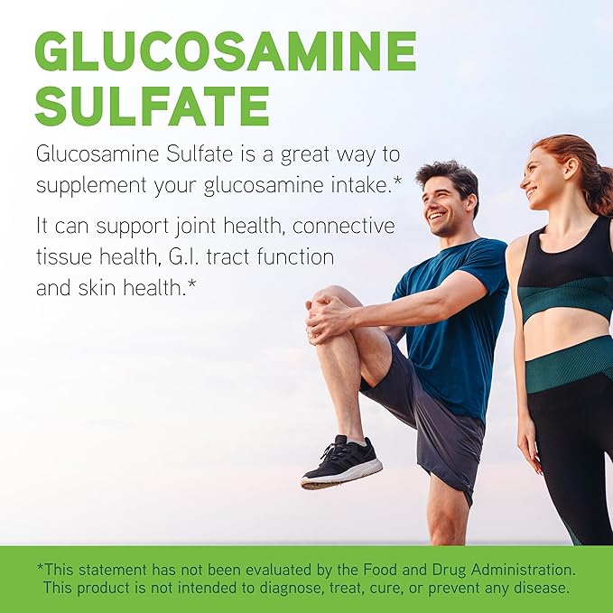 DAVINCI Labs Glucosamine Sulfate - A Dietary Supplement to Support Connective Tissue and Joint Functions - Gluten-Free - 500 mg - 120 Capsules
