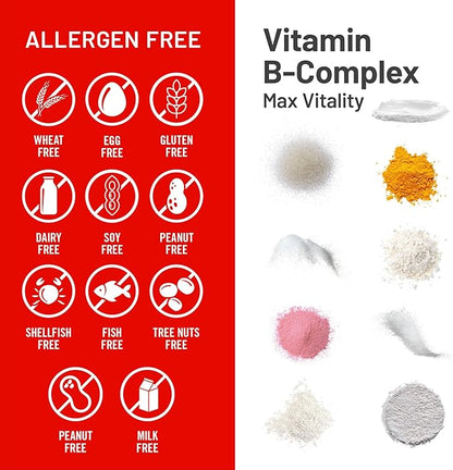 NatureWise Super Vitamin B Complex for Women and Men - with Vitamin C, Folic Acid Biotin B1 B2 B3 B6 B12 - Support Cellular Energy & Mental Clarity - Vegan, Gluten & Dairy Free, Non-GMO - 60 Tablets