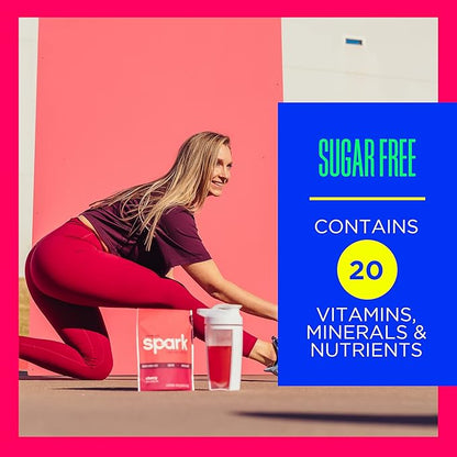 AdvoCare Spark Vitamin & Amino Acid Supplement - Focus & Energy Drink Powder Mix with Vitamin A, B-6, C & E - Also Includes L-Carnitine & L-Tyrosine - Cherry, 14 Stick Packs