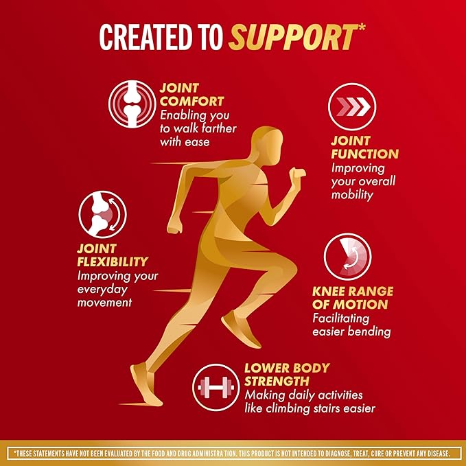 Move Free Advanced 5-Day Joint Support Supplement with TamaFlex (Turmeric & Tamarind), Glucosamine, & Vitamin D3 for Joint Health, Bone Strength, Cartilage, and Knee Range of Motion. 90 Count