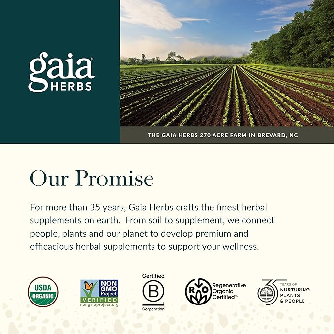 Gaia Herbs Everyday Immune Mushrooms&Herbs-Immune Support Supplement to Help Aid Overall Wellness* -with Turmeric Curcumin, Astragalus, Cordyceps, and Chaga Mushrooms-60 Vegan Capsules(30-Day Supply)