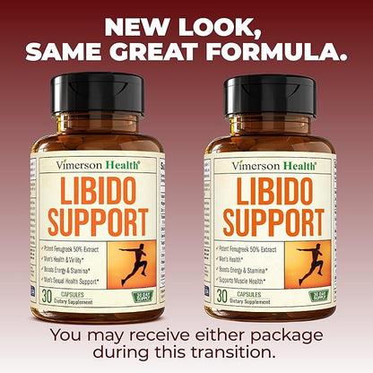 Libido Support For Men: Testosterone Supplement for Men with Fenugreek, Maca Root, Tongkat Ali, Horny Goat Weed, Tribulus. Male Enhancing Supplement, Testosterone Support, Muscle Builder - 30 Capsules