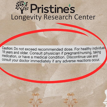 PRISTINE'S Cordyceps Mushroom Capsules - 60 Day Supply 1000 MG - Athletic Performance, Endurance & Immunity Adaptogen Supplement - Anti Aging Support Antioxidant