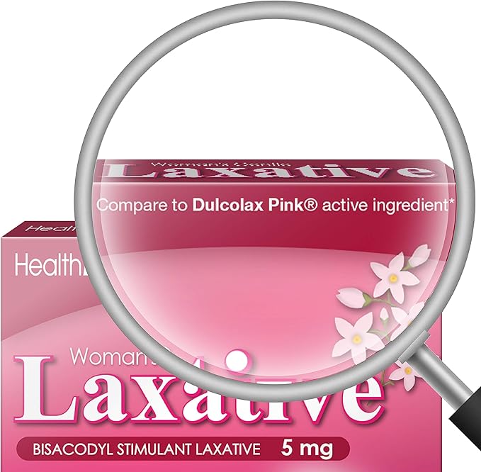 HealthA2Z® Woman's Gentle Laxative | Bisacodyl Stimulant Laxative 5mg | Constipation Relief | Gentle and Reliable | Overnight Relief (24 Pack x 25 Tablets Each (600 Total))