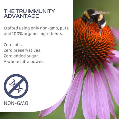 Tru Immunity Boost, Immune Support Supplement, Immune Booster Vitamins for Adults with Elderberry, Echinacea, Vitamin C, Propolis and Beta Glucans, 60 Vegan Capsules