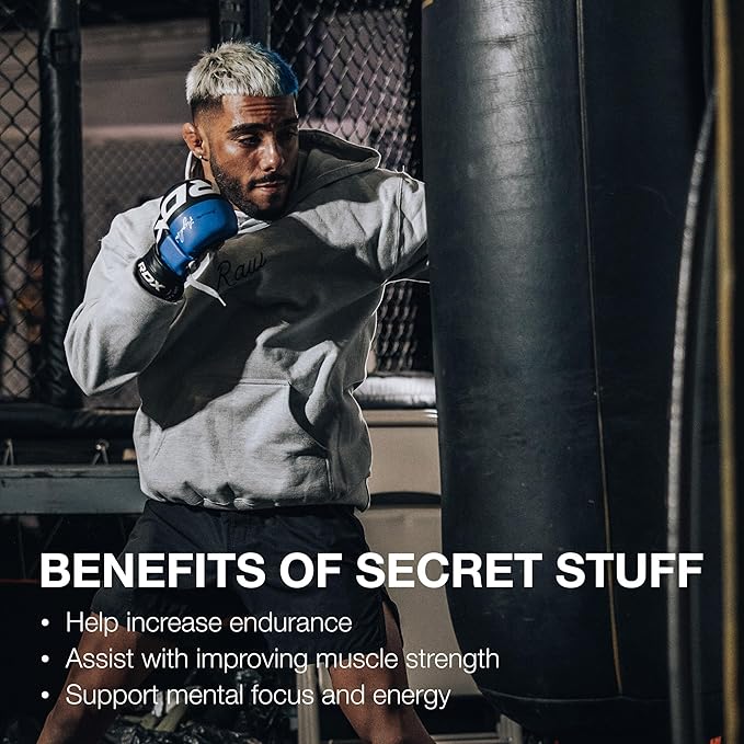 RAW Christopher's Secret Stuff Pre Workout Powder, Thavage (Tastes Like Winning) - Chris Bumstead CBUM Preworkout Supplement for Men & Women - Working Out, Hydration & Energy - 40 Servings