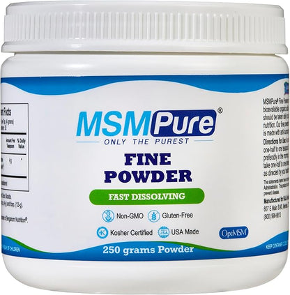 KALA HEALTH MSMPure Fast Dissolving Fine MSM Powder Crystals – US-Sourced MSM for Joint Health, Skin Appearance, and Hair & Nail Support – 8.8 oz, Organic Sulfur