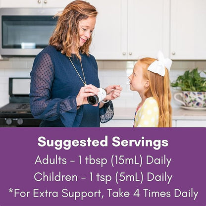 Elderberry Syrup Elderberry Shots - Immune Support Supplement for Kids & Adults - Immune Boosters - Natural Immunity Booster - Made with Honey & Elderberries - Gluten-Free - 16.9 Fl Oz