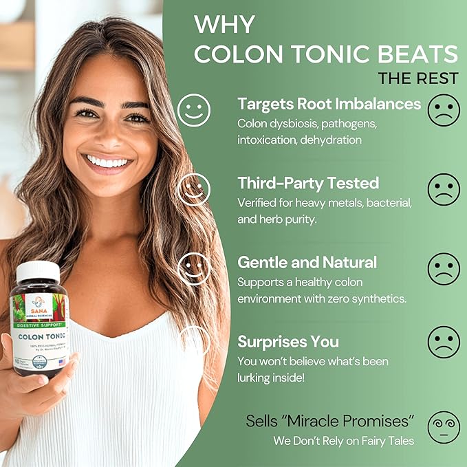 Natural Stool Softener - Safe for Daily Use, Postpartum, Pregnancy | Ultra Gut Daily Colon Cleanse, Constipation Relief for Women & Men | 60 Herbal Laxative Pills | Sana Herbal