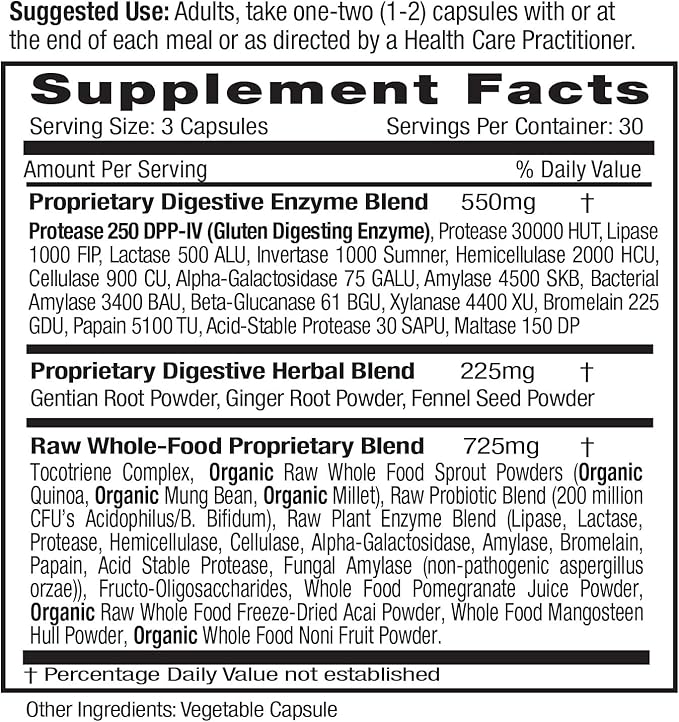 EMERALD LABS Digestive Health - Digestive Aid with Probiotics & Digestive Enzymes - Supports Gut Health & Constipation - Vegetarian, Gluten-Free - 90 Vegetable Capsules (30-Day Supply)